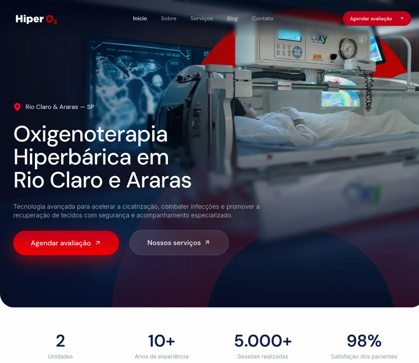 Hiper O2 · Câmara Hiperbárica